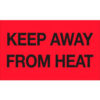 Tape Logic® Labels with ""Keep Away from Heat"" Print 5""L x 3""W Fluorescent Red Roll of 500