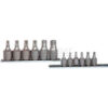 Internal Torx Chrome Socket Set 1/4"" 3/8"" & 1/2"" Drive T10 To T60 12 Piece