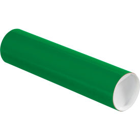 Global Industrial™ Mailing Tubes with Caps 3""Dia. x 12""L 0.070"" Thick Green 24/Pack