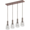 Ambiate Elia Linear Pendant Light Fixture E26 Base 40W Brushed Nickel