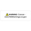 Tape Logic® Prop 65 Labels ''Warning Cancer''1-1/2""L x 1/2""W White Roll of 500