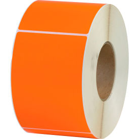 Global Industrial™ Colored Thermal Transfer Labels 4""W x 6""L 3"" Core Orange 4/Pack