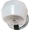 Satco 77-121B 1 Light - 5"" - Vanity - w/White Crystal Bottom Shade & Conv. Outlet  Chrome