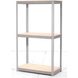 Global Industrial 3 Shelf Heavy Duty Boltless Shelving Starter 96""Wx48""Dx84""H Wood Deck USA