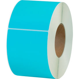 Global Industrial™ Colored Thermal Transfer Labels 4""W x 6""L 3"" Core Light Blue 4/Pack