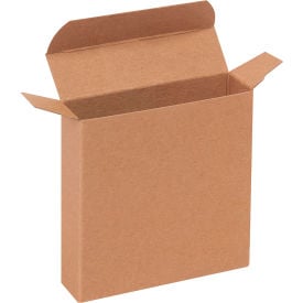 Global Industrial Reverse Tuck Folding Cartons 4""L x 1-1/16""W x 4""H Kraft 500/Pack