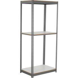 Global Industrial 3 Shelf Standard Duty Boltless Shelving Starter 48""Wx12""Dx96""H Laminate Deck