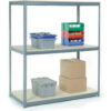Global Industrial 3 Shelf Heavy Duty Boltless Shelving Starter 48""Wx48""Dx84""H Wood Deck USA