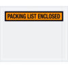 Tape Logic Panel Face Envelopes ""Packing List Enclosed"" Print 4-1/2""L x 5-1/2""W Orange 1000/Pack