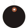Global Industrial Plastic Circle Tag Pre-Wired 2"" Dia. Black 100/Pack
