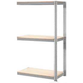 Global Industrial 3 Shelf Heavy Duty Boltless Shelving Add On 48""Wx24""Dx84""H Wood Deck USA