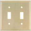 Sunlite® Toggle Switch Plate 2-Gang Ivory Pack of 12