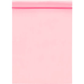 Global Industrial™ Anti Static Reclosable Poly Bags 4""W x 8""L 2 Mil Pink 1000/Pack
