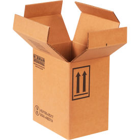Global Industrial F-Style Haz Mat Boxes For Two 1 Gal Container 9""Lx6-11/16""Wx10-1/4""H Kraft