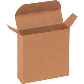 Global Industrial Reverse Tuck Folding Cartons 3""L x 7/8""W x 3""H Kraft 1000/Pack