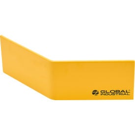 Global Industrial™ Safety Floor Curb Heavy-Duty 45° Corner 3/8'' Thick Yellow