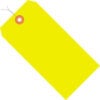 Global Industrial Shipping Tag Pre-Wired #7 5-3/4""L x 2-7/8""W Fluorescent Yellow 1000/Pack