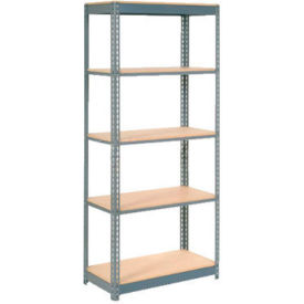 Global Industrial 5 Shelf Heavy Duty Boltless Shelving Starter 48""Wx12""Dx84""H Wood Deck USA