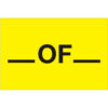 Tape Logic® Labels with "" Of "" Print 3""L x 2""W Fluorescent Yellow Roll of 500