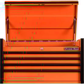 Extreme Tools DX Top Chest 4 Drawers 41""W x 25""D x 22-1/4""H Orange with Black Drawer Pulls