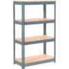 Global Industrial 4 Shelf Heavy Duty Boltless Shelving Starter 36""Wx12""Dx60""H Wood Deck USA