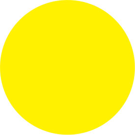 Tape Logic® 1-1/2"" Dia. Round Removable Paper Labels Fluorescent Yellow Roll of 500