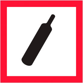 Tape Logic® Pictogram Gas Cylinder Labels 2""L x 2""W Red/White/Black Roll of 500