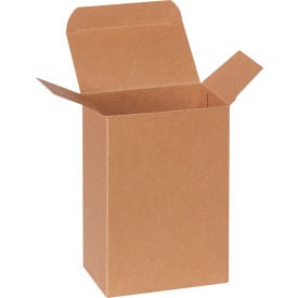 Global Industrial Reverse Tuck Folding Cartons 4""L x 2-1/2""W x 6""H Kraft 250/Pack