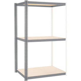 Global Industrial 3 Shelf Heavy Duty Boltless Shelving Add On 48""Wx48""Dx96""H Wood Deck USA