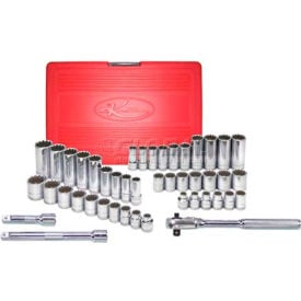 Chrome Spline Socket Set 3/8"" Drive 45 Piece