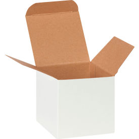 Global Industrial Reverse Tuck Folding Cartons 3""L x 3""W x 3""H White 250/Pack