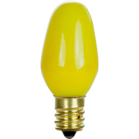 Sunlite® Incandescent Bulb with E12 Candelabra Base 7W 120V Yellow Pack of 12
