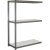 Global Industrial 3 Shelf Extra Heavy Duty Boltless Shelving Add On 60""Wx48""Dx96""H Laminate Deck