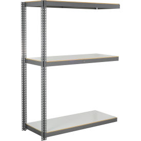 Global Industrial 3 Shelf Extra Heavy Duty Boltless Shelving Add On 60""Wx48""Dx96""H Laminate Deck