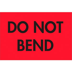 Tape Logic® Labels with ""Do Not Bend"" Print 3""L x 2""W Fluorescent Red Roll of 500