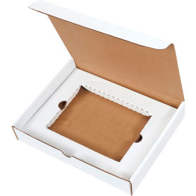 Global Industrial Corrugated DVD Literature Mailer Kit 11-1/8""L x 8-3/4""W x 2""H White 50/Pack