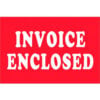 Tape Logic® Labels with ""Invoice Enclosed"" Print 3""L x 2""W Red/White Roll of 500
