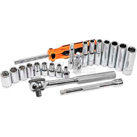 Metric Socket Set 1/4"" Drive 6 Point 21 Piece
