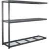Global Industrial 3 Shelf Heavy Duty Channel Boltless Shelving Add On 96""Wx48""Dx72""H Wire Deck