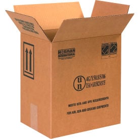Global Industrial F-Style Haz Mat Boxes For Two 1 Gal. Cans 11-3/8""Lx8-3/16""Wx12-3/8""H Kraft 20Pk