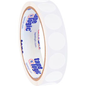 Tape Logic® 3/4"" Dia. Round Inventory Paper Labels White Roll of 500