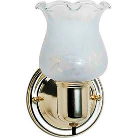 Satco 77-120B 1 Light - 5"" - Vanity - w/Frosted Grape Shade & On/Off Switch  Polished Brass