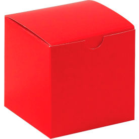 Global Industrial Holiday Gift Boxes 4""L x 4""W x 4""H Red 100/Pack