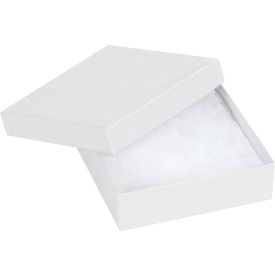 Global Industrial Jewelry Boxes 3-1/2""L x 3-1/2""W x 1""H White 100/Pack