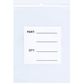 Global Industrial™ Reclosable Poly Parts Bags with Hang Hole 8""W x 10""L 4 Mil Clear 1000PK