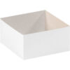 Global Industrial Deluxe Gift Box Bottoms 6""L x 6""W x 3""H White 50/Pack