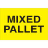 Tape Logic® Labels with ""Mixed Pallet"" Print 3""L x 2""W Fluorescent Yellow Roll of 500