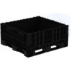 Buckhorn® Plastic Non-Collapsible Bulk Container 48""L x 45""W x 21""H 2300 lb. Capacity Black