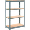 Global Industrial 4 Shelf Heavy Duty Boltless Shelving Starter 48""Wx18""Dx60""H Wood Deck USA
