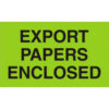 Tape Logic® Labels w/ ""Export Papers Enclosed"" Print 5""L x 3""W Fluorescent Green Roll of 500